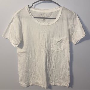 white j crew basic tee